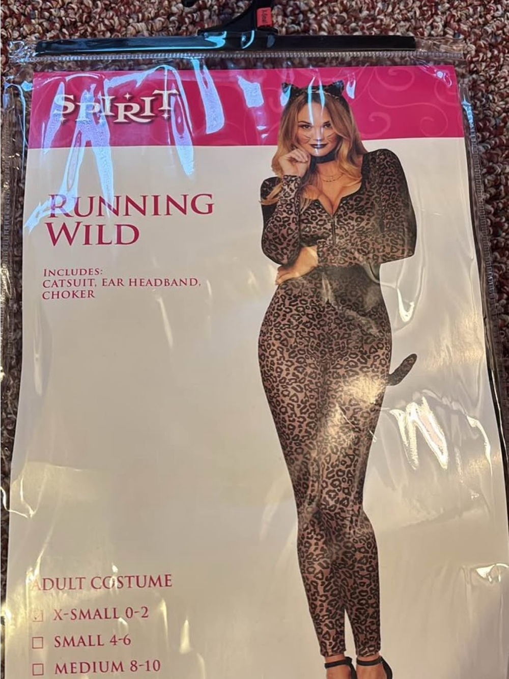 Spirit Leopard Print Long-Sleeve Catsuit in Pink and Brown